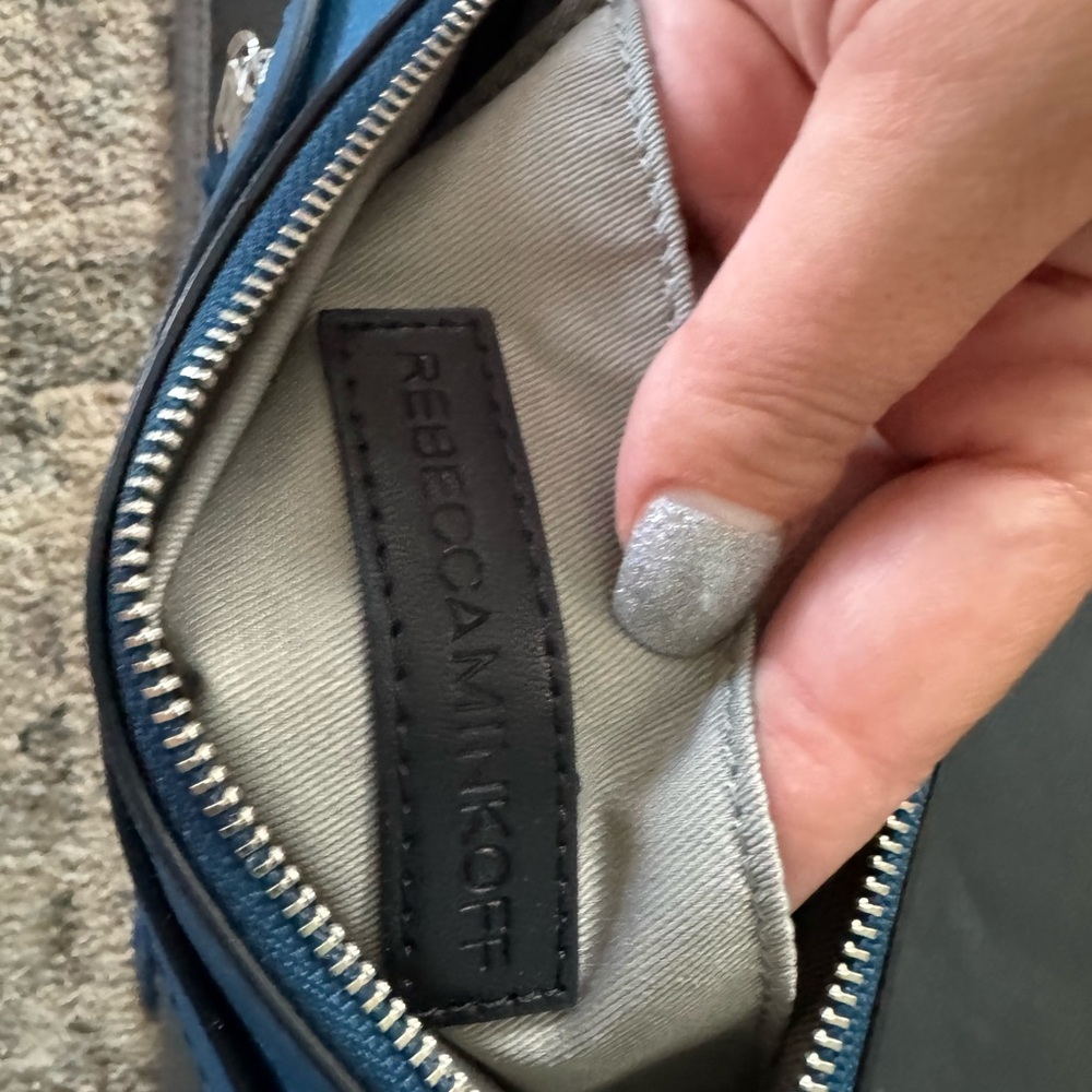 Rebecca Minkoff Blue Crossbody Bag with Silver Chain- BRAND NEW NEVER USED - Picture 7 of 9